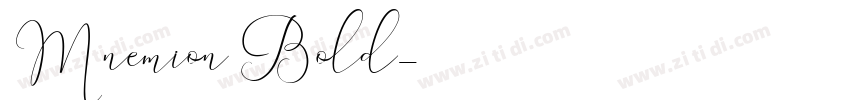 Mnemion Bold字体转换